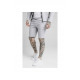 custom  Dual Stripe Poly Shorts - Grey & White